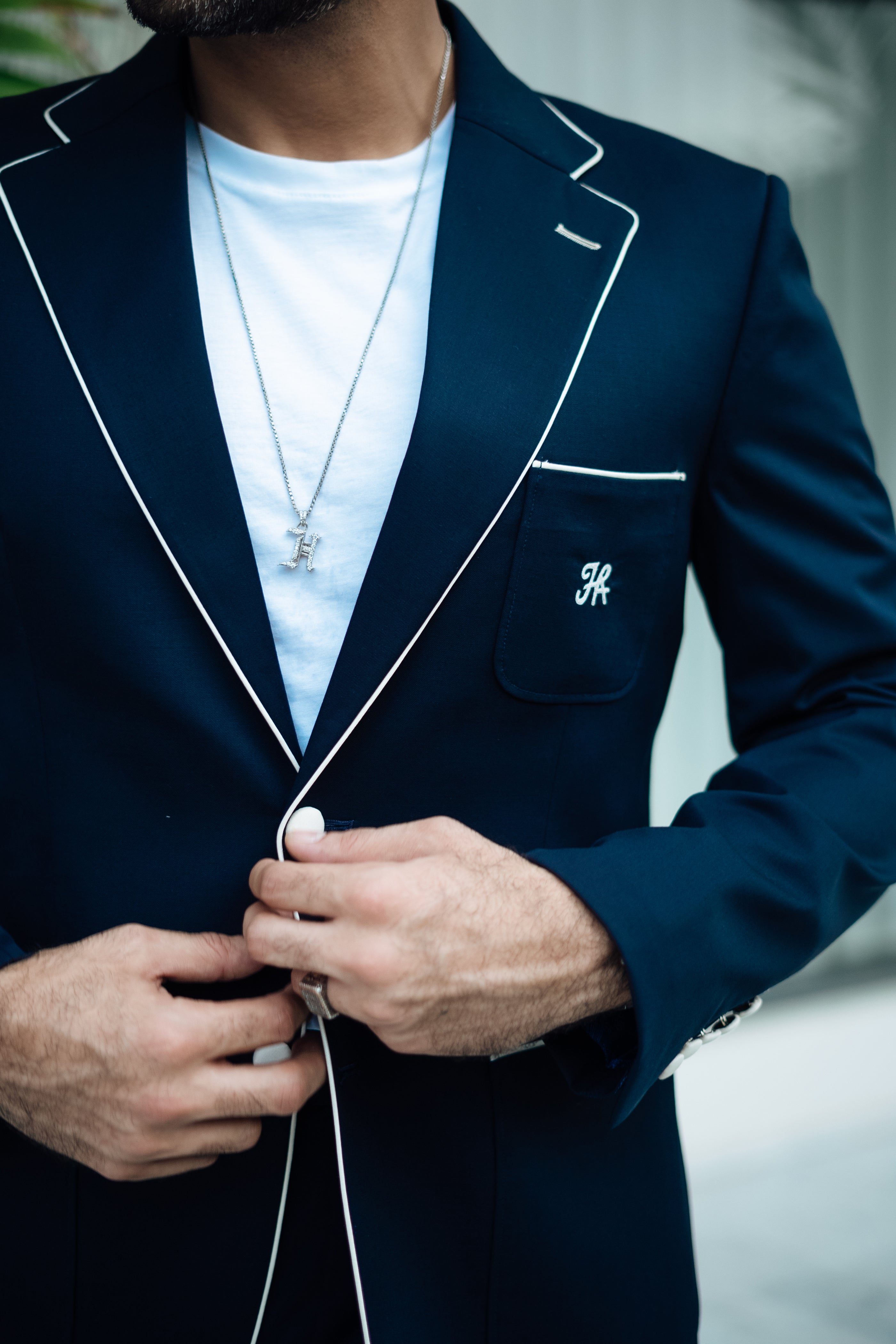 NAVY BLUE ITALIAN TWO PIECE SUIT Humayunalamgir