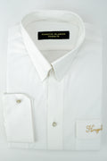 WHITE DOUBLE POCKET SHIRT Humayunalamgir