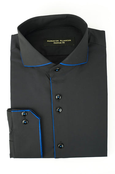 BLACK STRETCHABLE SHIRT Humayunalamgir