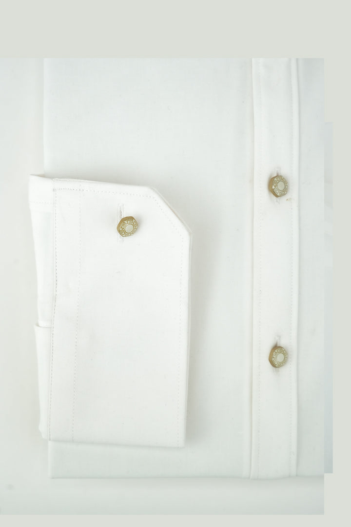 WHITE MOTIF SHIRT Semi Formal HumayunAlamgir