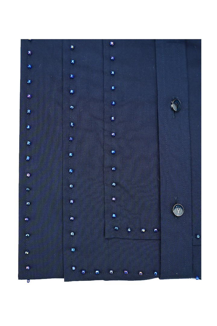 BLUE BEADS SHIRT Humayunalamgir