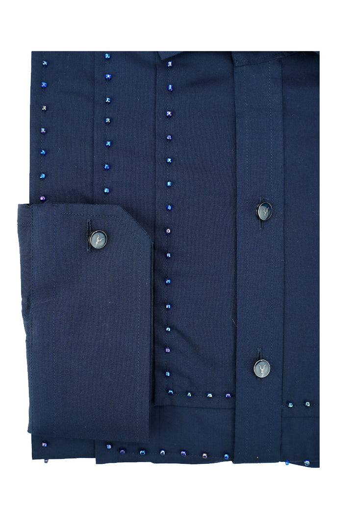 BLUE BEADS SHIRT Humayunalamgir