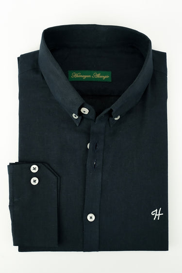 JET BLACK LINEN SHIRT