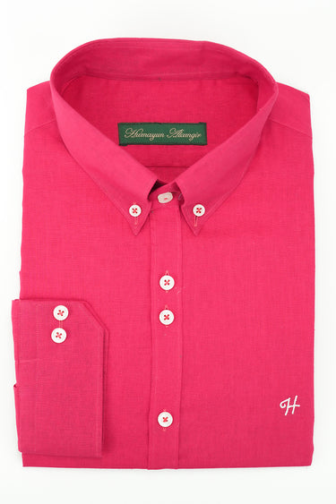 DEEP PINK LINEN SHIRT