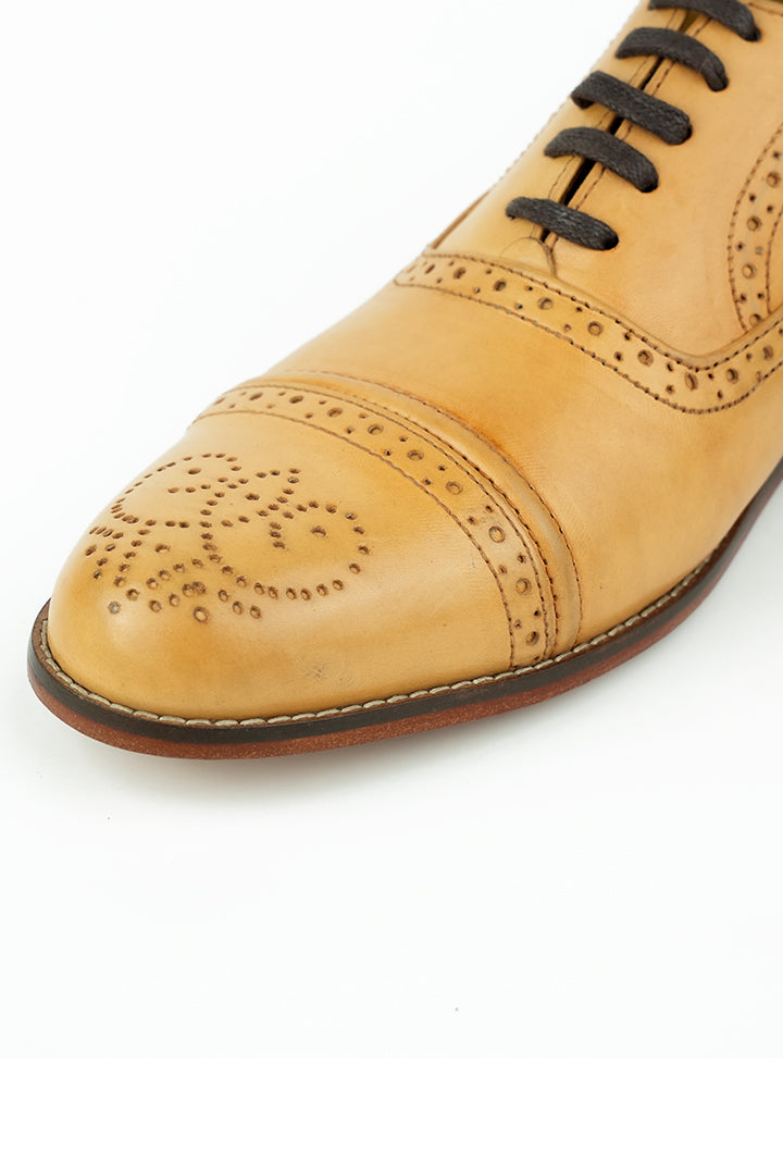 MUSTARD CAP TOE OXFORD SHOES Shoes humyaunalamgir