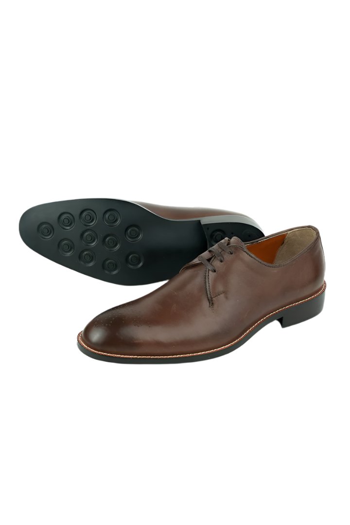 BROWN BURNISHED SHOES Shoes humyaunalamgir