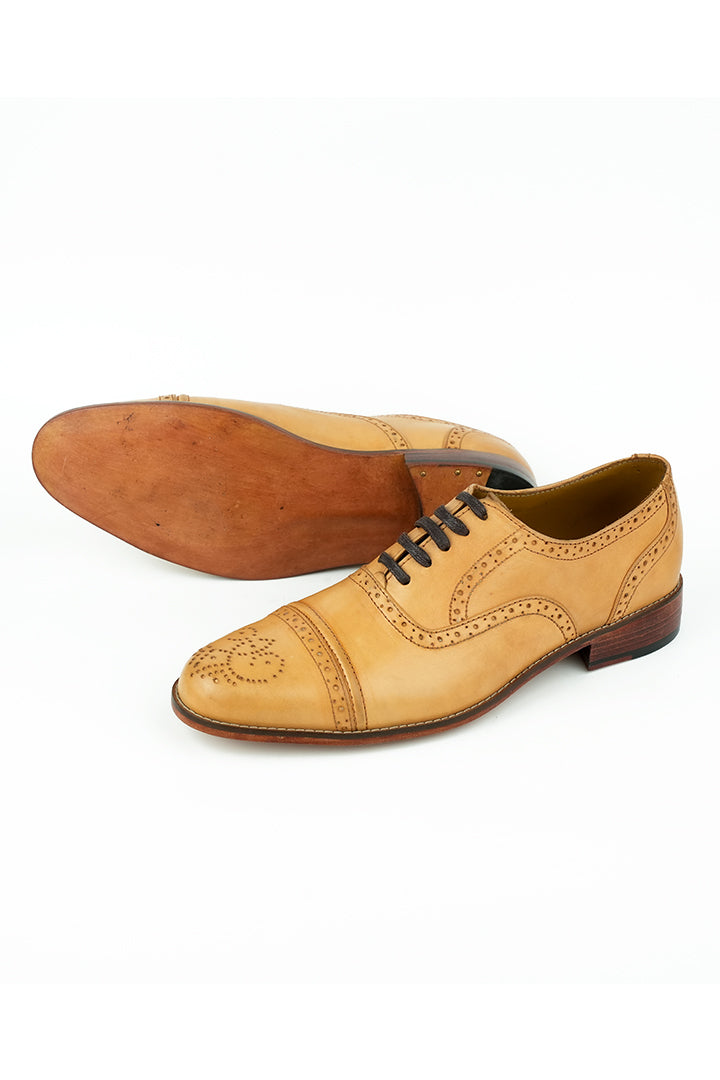 MUSTARD CAP TOE OXFORD SHOES Shoes humyaunalamgir