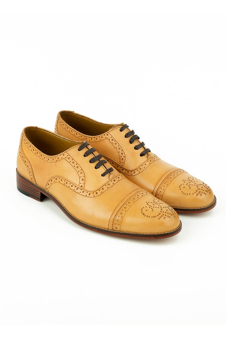 MUSTARD CAP TOE OXFORD SHOES Shoes humyaunalamgir