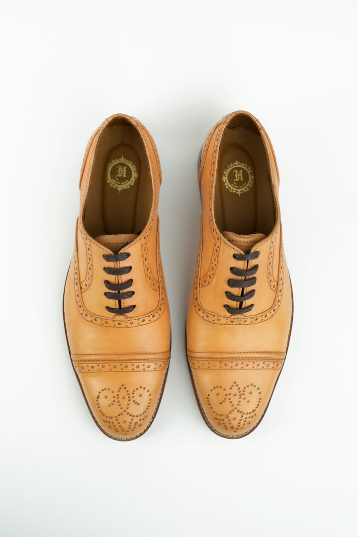 MUSTARD CAP TOE OXFORD SHOES Shoes humyaunalamgir