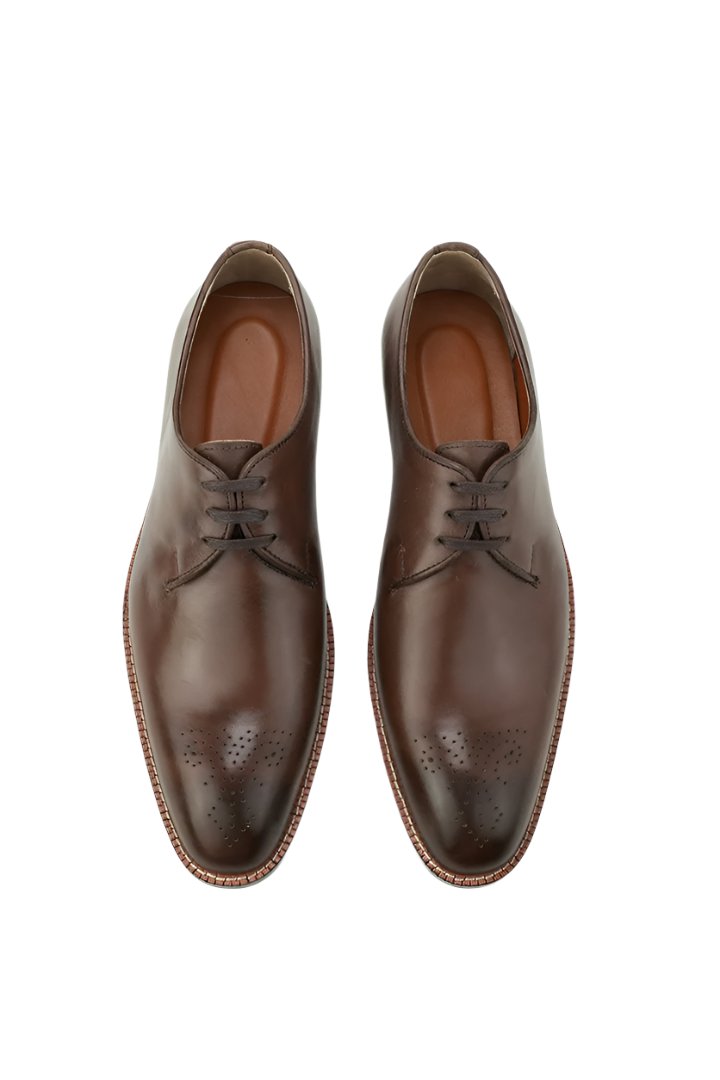 BROWN BURNISHED SHOES Shoes humyaunalamgir