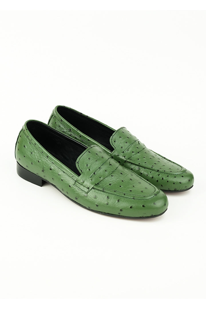 OLIVE GREEN MILD LOAFERS Shoes humyaunalamgir