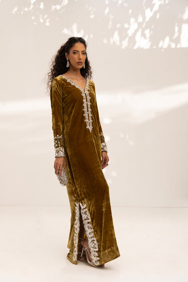 Moutarde Kaftan Clothing Humayun Alamgir