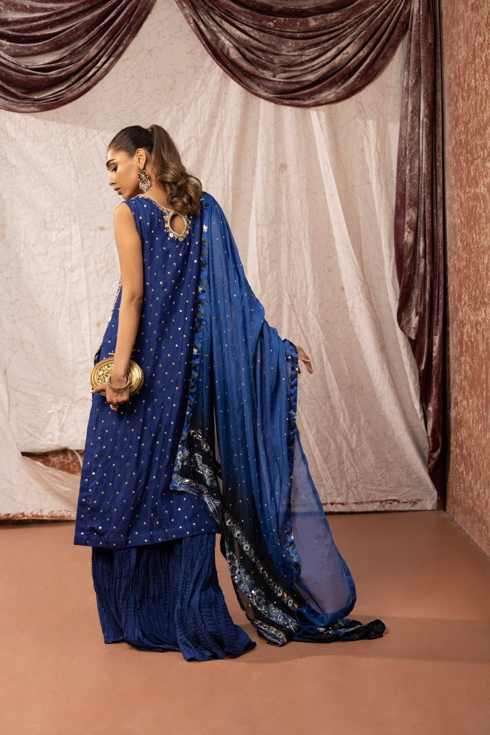 Afraa Shirt with Crush Pants Clothing Humayun Alamgir