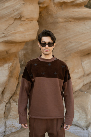 BROWN FLEECE SWEATSHIRT