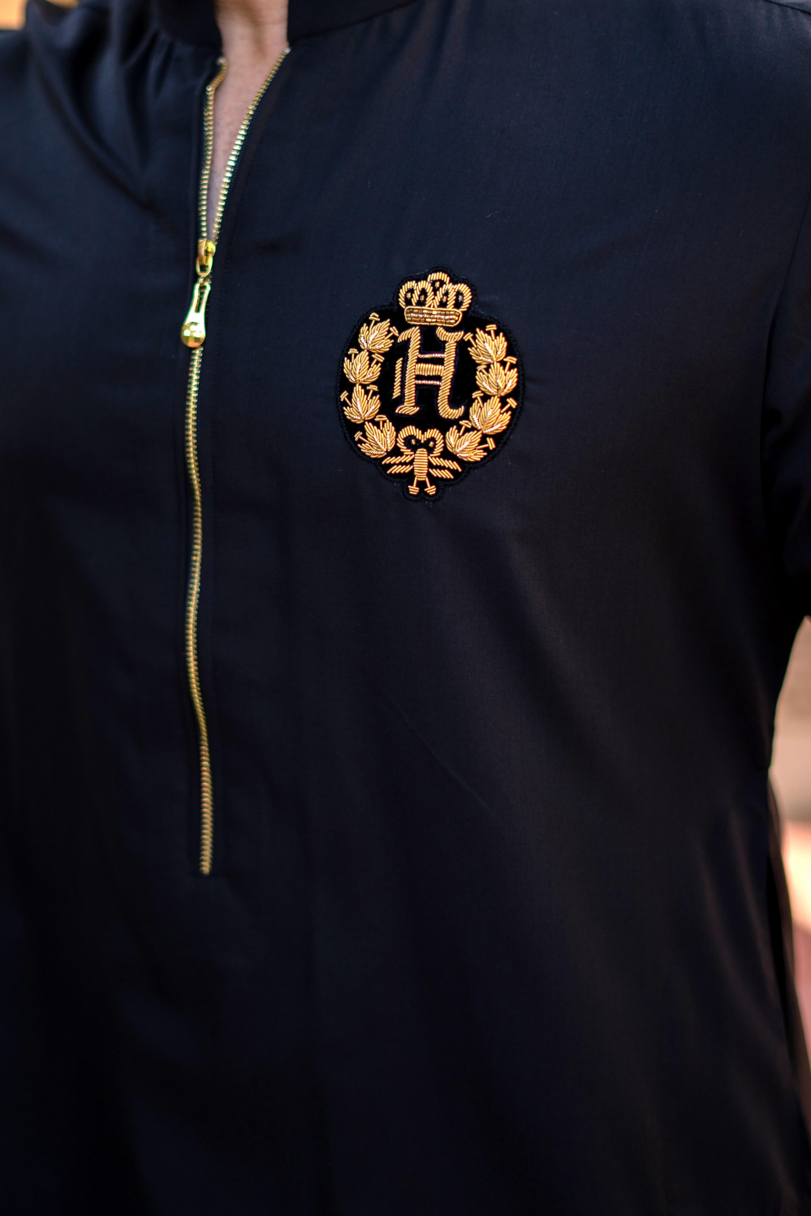 BLACK WASH N WEAR KURTA PAJAMA Humayun Alamgir