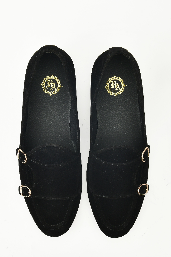 Black Velvet D-Monk Shoes Shoes humyaunalamgir