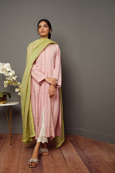 Pink Khaadi silk Humayun Alamgir XS 3 Piece