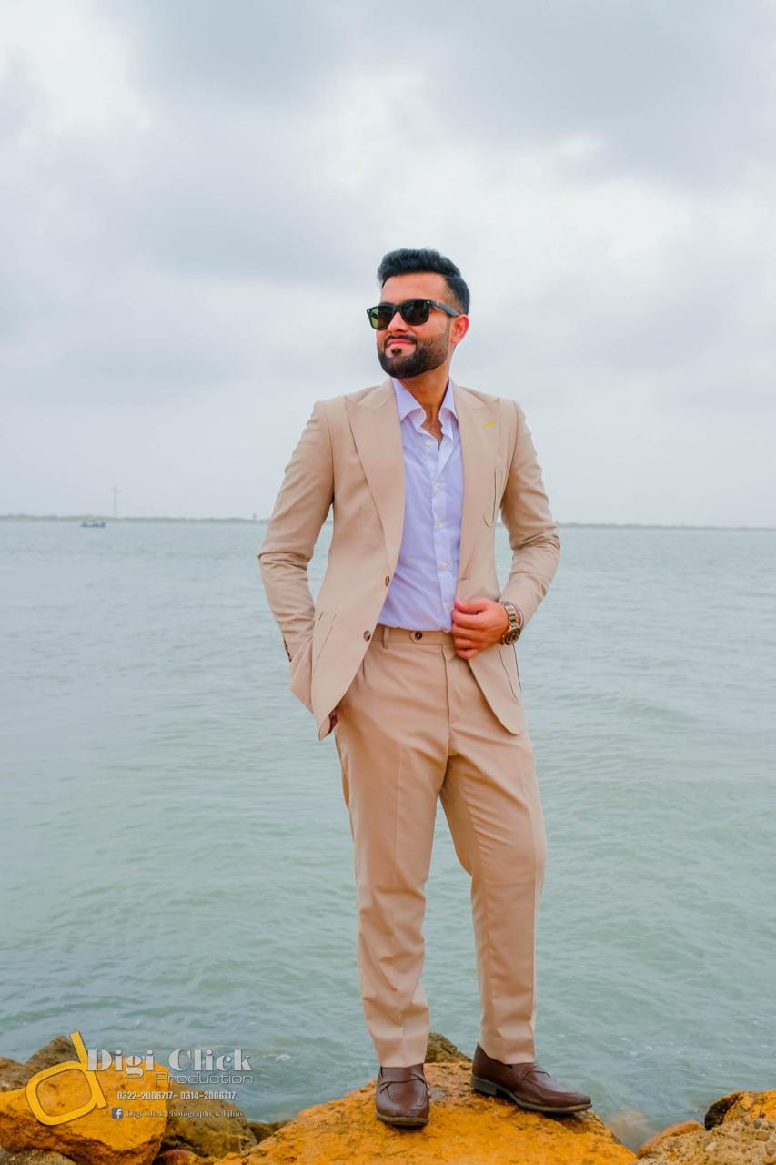 BEIGE ITALIAN SUIT Humayunalamgir