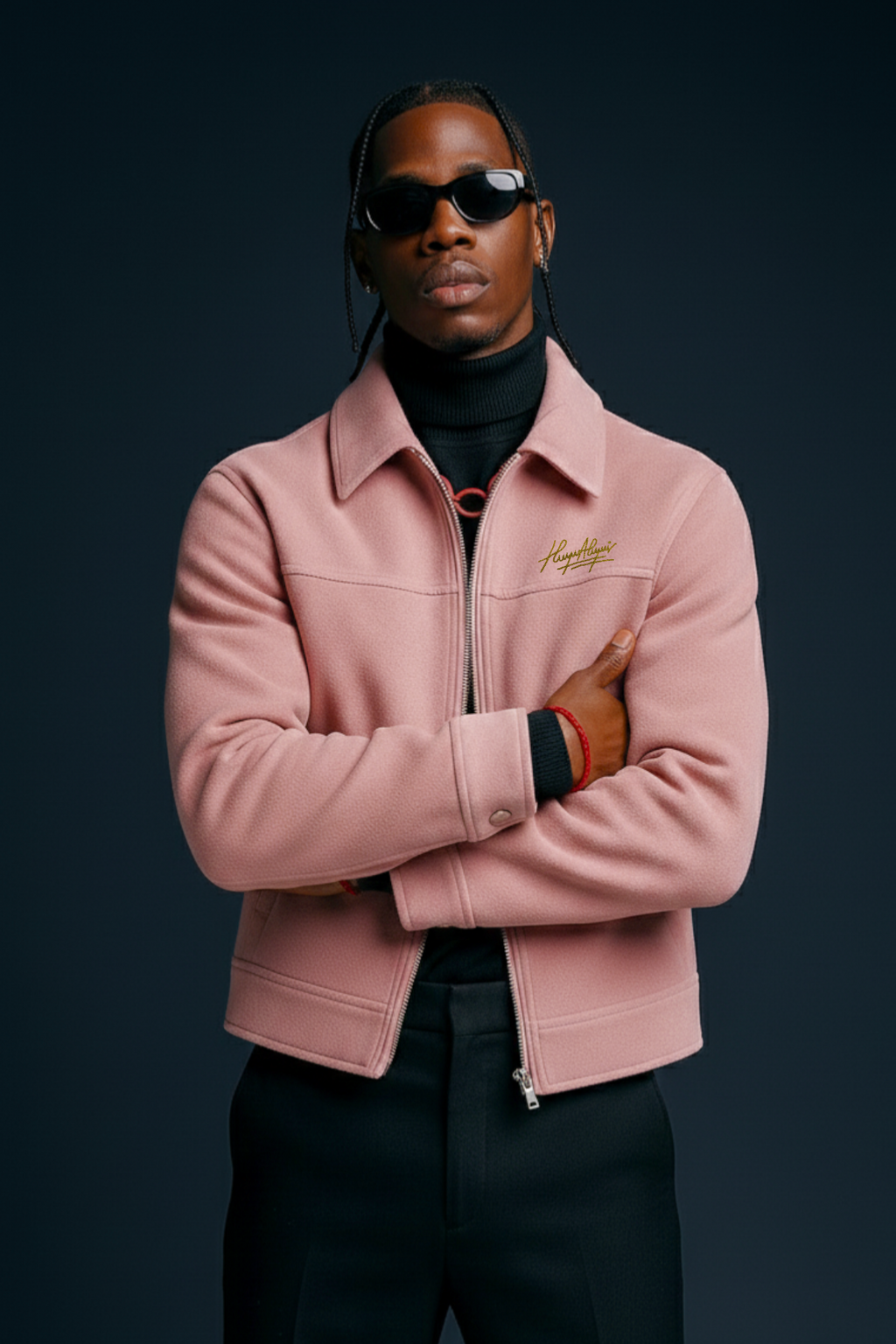 VELVET JACKET - BLUSH PINK Winter Jackets Humayun Alamgir