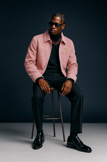 VELVET JACKET - BLUSH PINK
