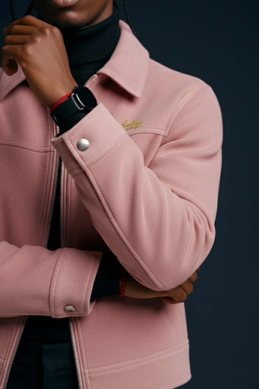 VELVET JACKET - BLUSH PINK Winter Jackets Humayun Alamgir