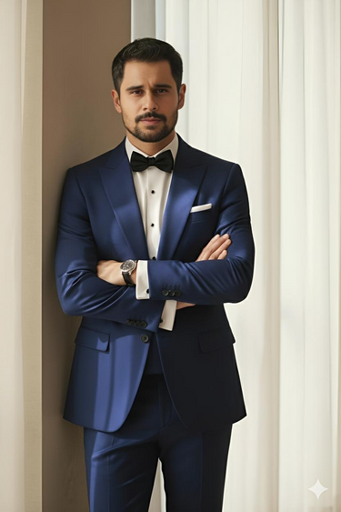 Blue Italian Fabric Suit Suits HumayunAlamgir