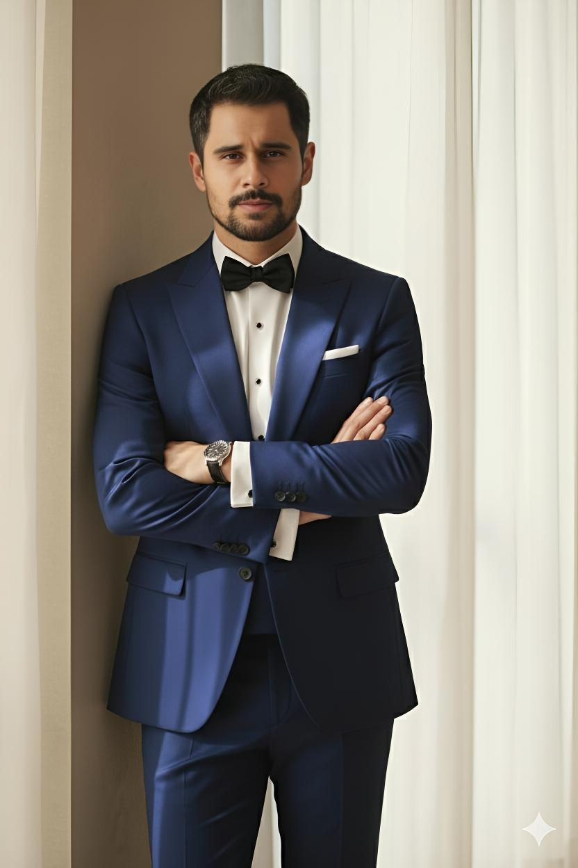 Blue Italian Fabric Suit Suits HumayunAlamgir