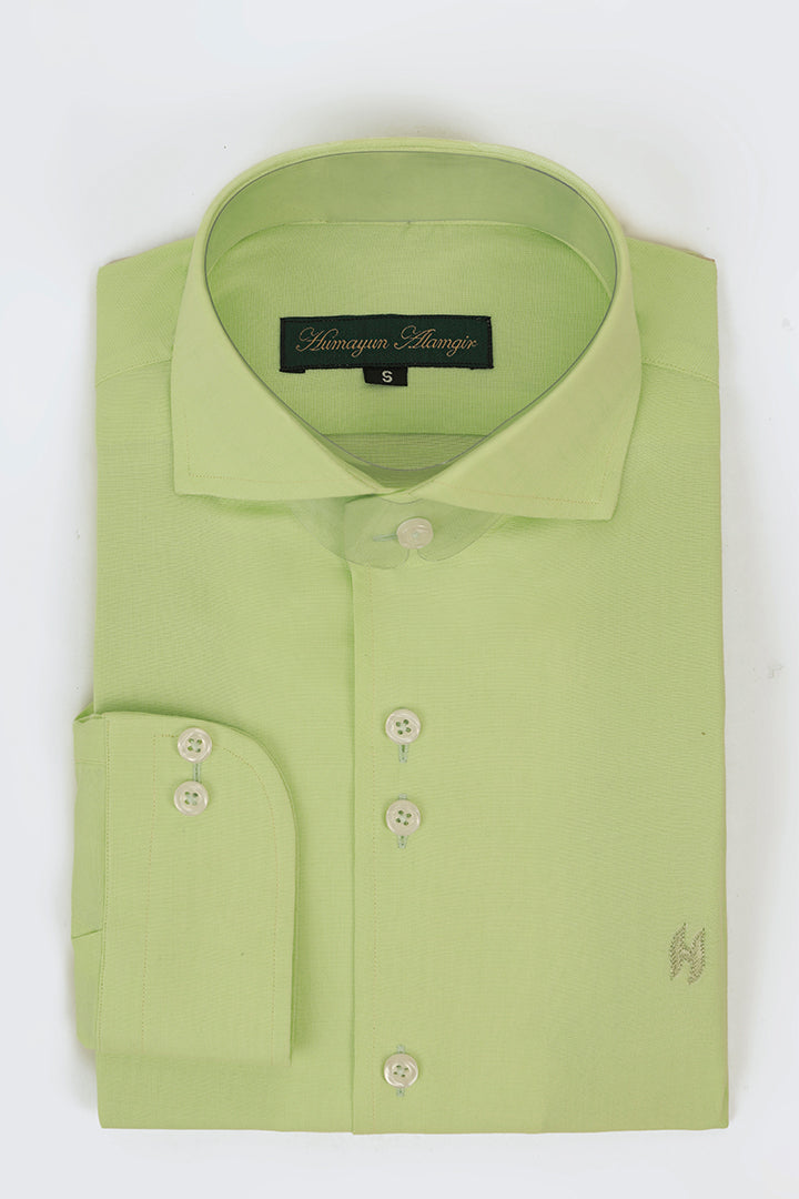 pistachio green linen Shirt Humayunalamgir
