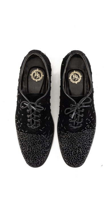 Black Velvet Cut Dana Shoes Shoes humyaunalamgir