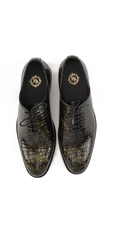 Green Snake Metallic Shoes Shoes humyaunalamgir