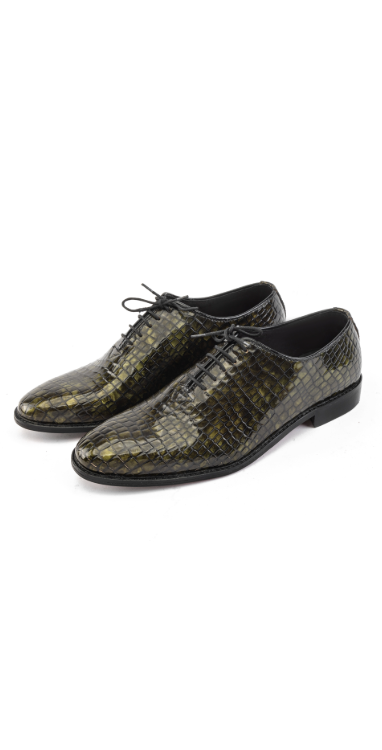 Green Snake Metallic Shoes Shoes humyaunalamgir