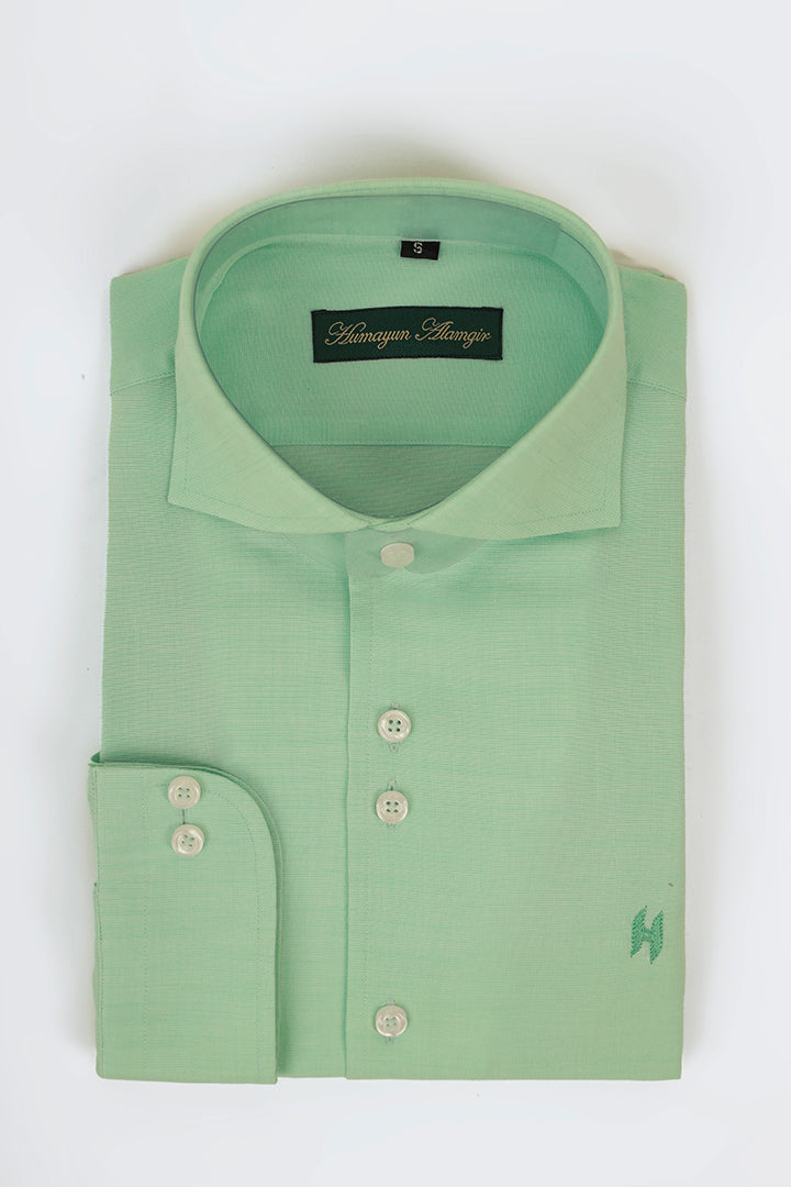 Mint green Linen shirt Humayunalamgir