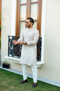 "SHAH" champagne Kurta Pajama Humayun Alamgir