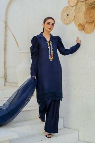 BLUE PUFFY Clothing humyaunalamgir