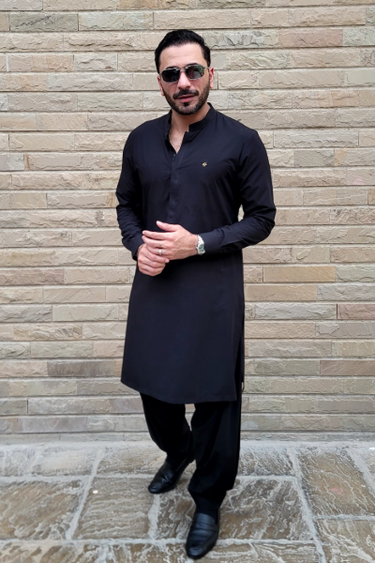 BLACK WASH N WEAR KURTA SHALWAR