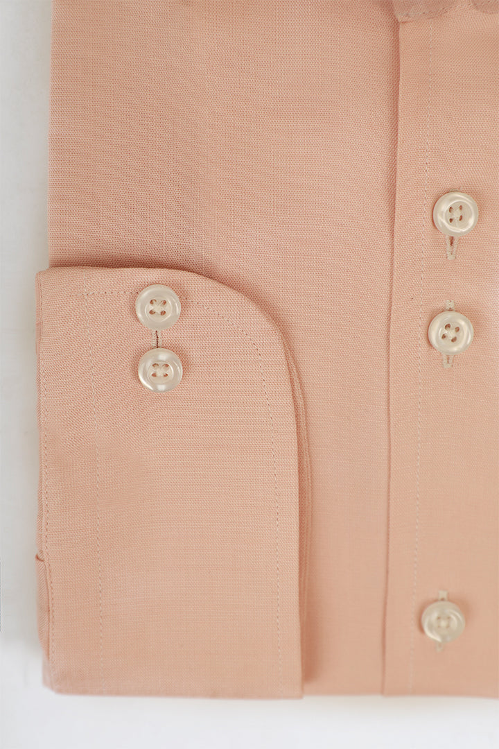 Peach Linen Shirt Humayunalamgir