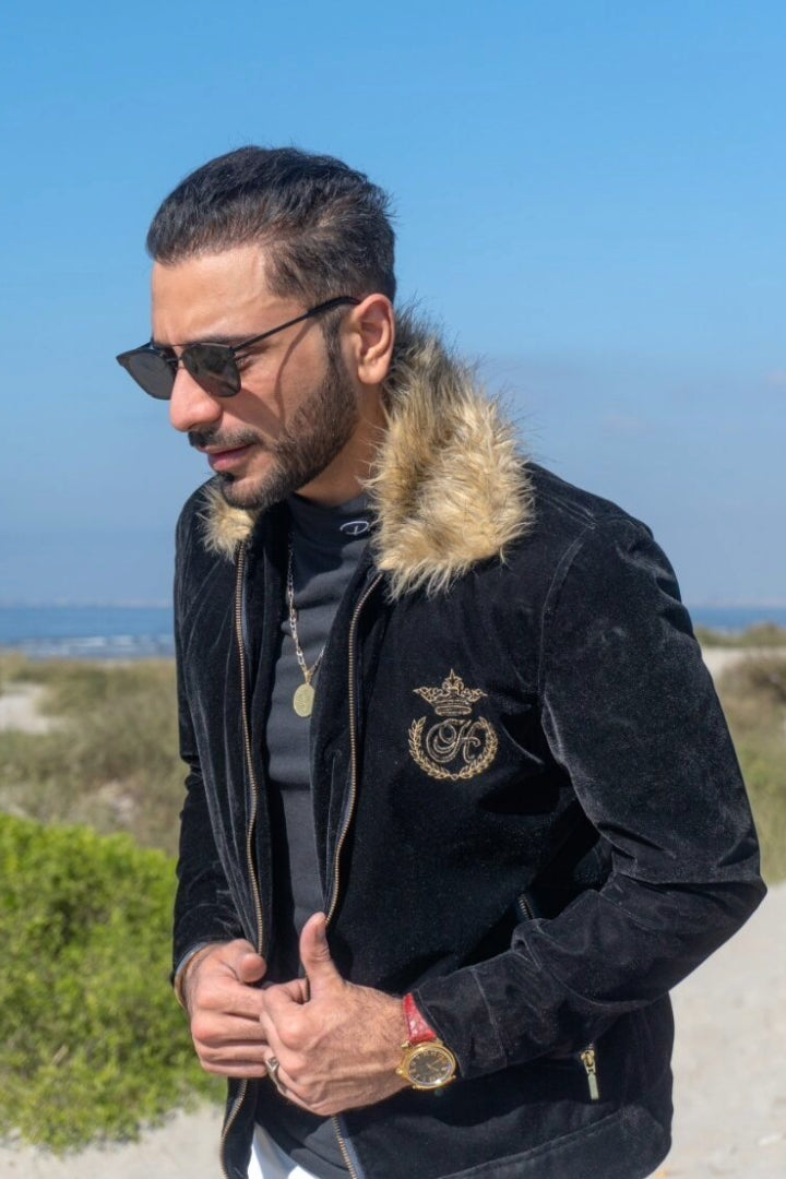 Black Velvet Jacket HumayunAlamgir S