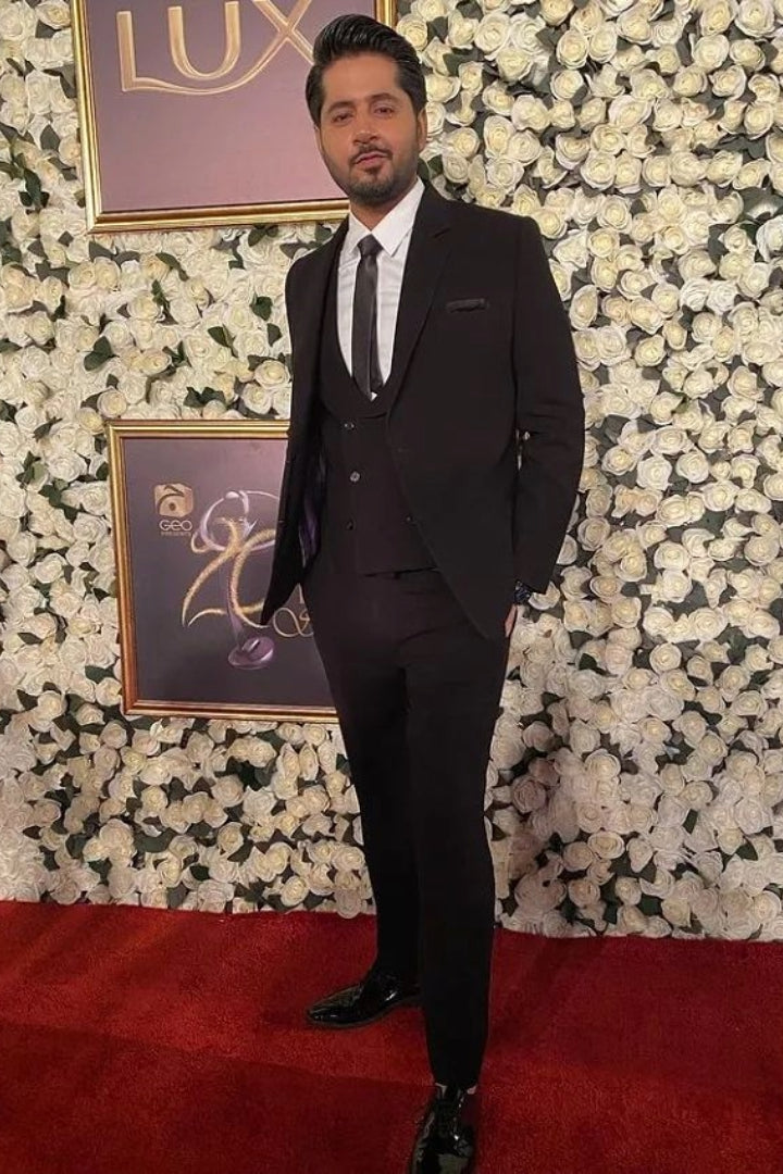 Black Armani 3p Suit Suits HumayunAlamgir