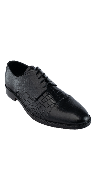 BLACK CROCODILE TEXTURES SHOES Shoes humyaunalamgir 40