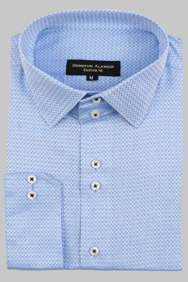 LIGHT BLUE EGYPTION STRIPS SHIRT Semi Formal humyaunalamgir S