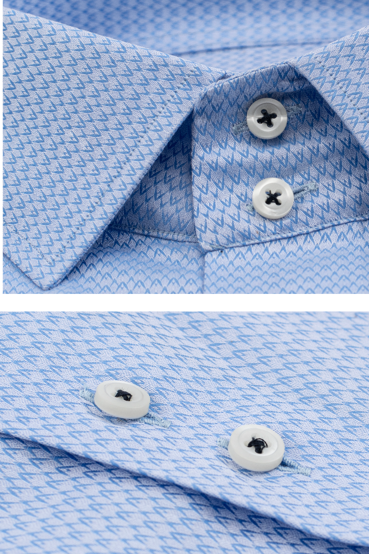 LIGHT BLUE EGYPTION STRIPS SHIRT Semi Formal humyaunalamgir