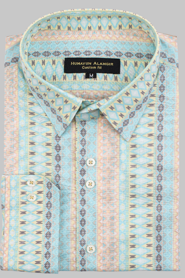 LIGHT FEROZI PRINTED SHIRT