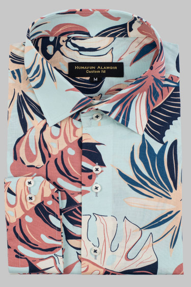 Ferozi Printed Shirt Semi Formal humyaunalamgir S