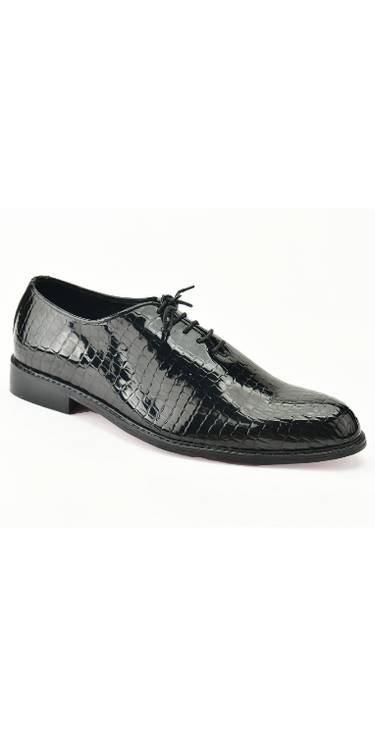 Black Snake Leather Shoes