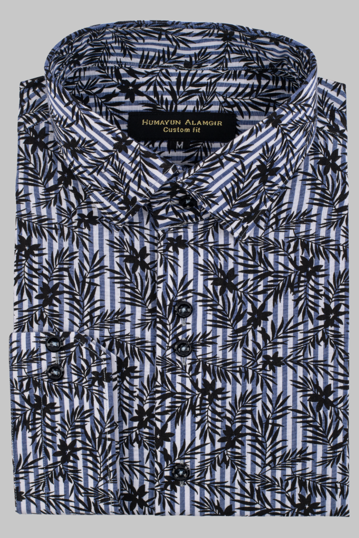 Black stripe Printed Shirt