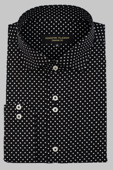 Black Polka dot Shirt