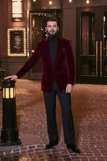 RED VELVET TUXEDO Luxury Formal Humayun Alamgir