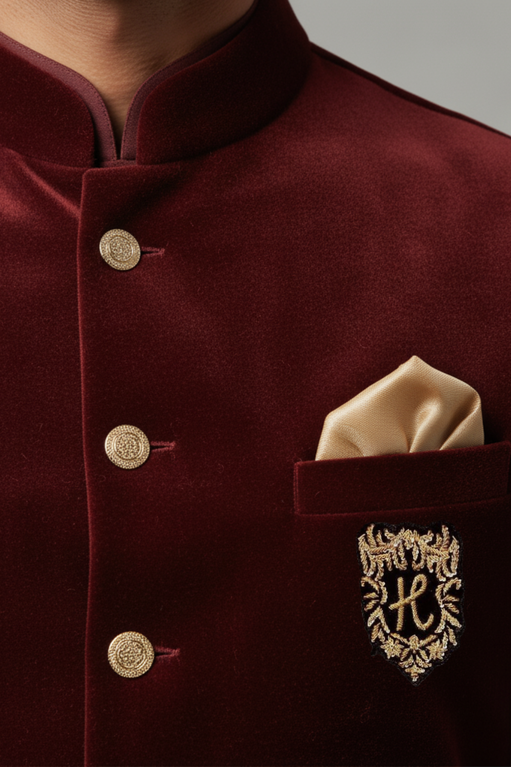 maroon velvet waistcoat with kurta/trouser Waist Coats Humayun Alamgir