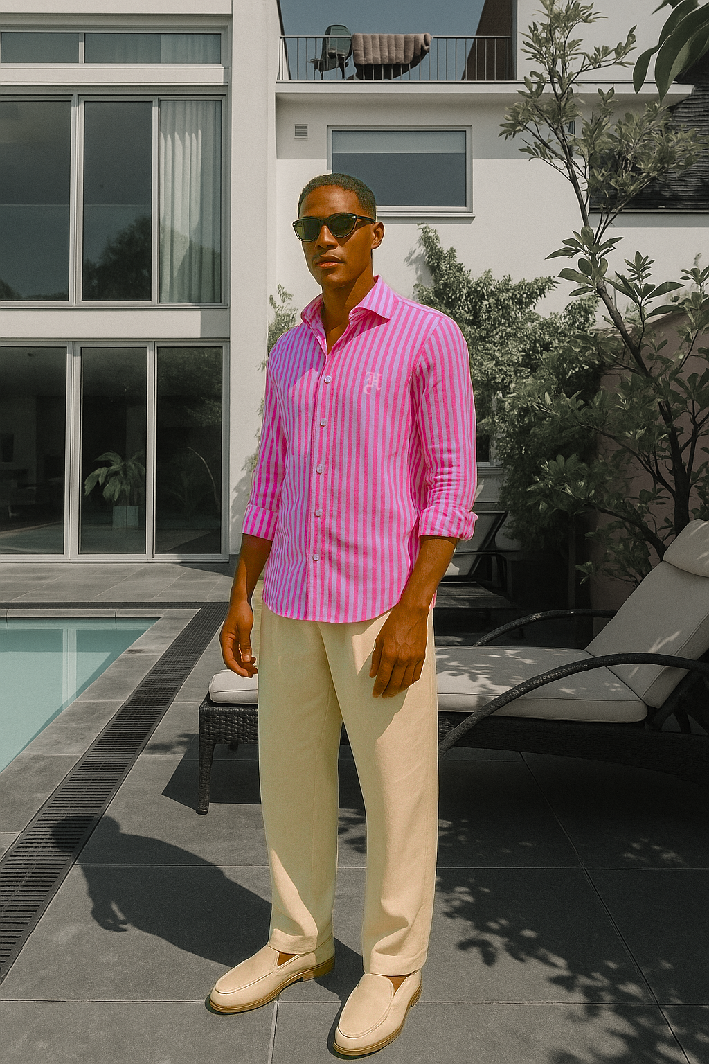 PINK AND BABY PINK STRIPES SHIRT Casual Humayun Alamgir