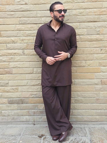 BROWN KURTA FARSHI PAJAMA